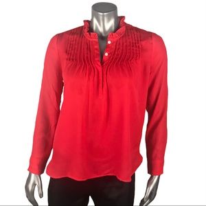 Mercantile J crew Collar Pin-tuck Popover size 6